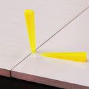 100pcs Ceramic Wedge Tile Spacer Floor Level System Locator (Yellow 10mm) Newly
