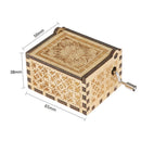 #A Retro Carved Wood Manual Music Box Hand Cranked Kids Birthday Gift Home Ornam