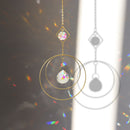 Crystal Ball Iron Ring Hanging Pendant Home Garden Decor (5)