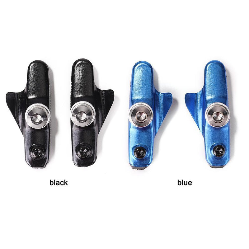 2X Road Bicycle Cycling Folding Bike V Brake Pads Holder Blocks (Blue)