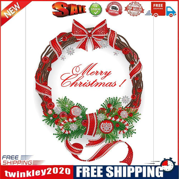 5D DIY Part Special Drill Diamond Painting Bow Wreath Rhinestone Drawing
