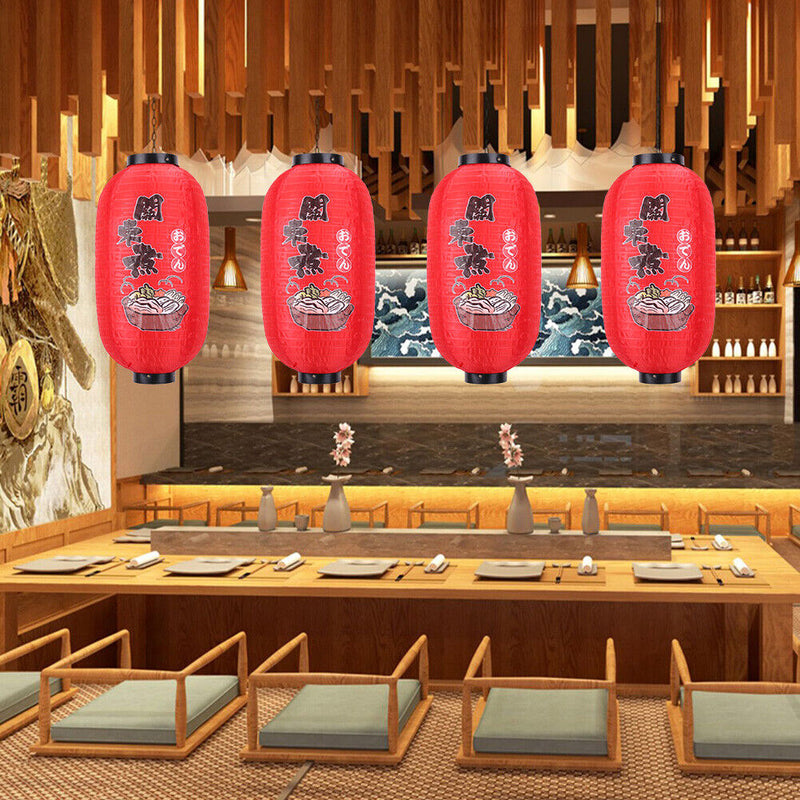 10in/25cm Spray Painting Lantern Fabric Cloth Japanese Style Decorative Lantern