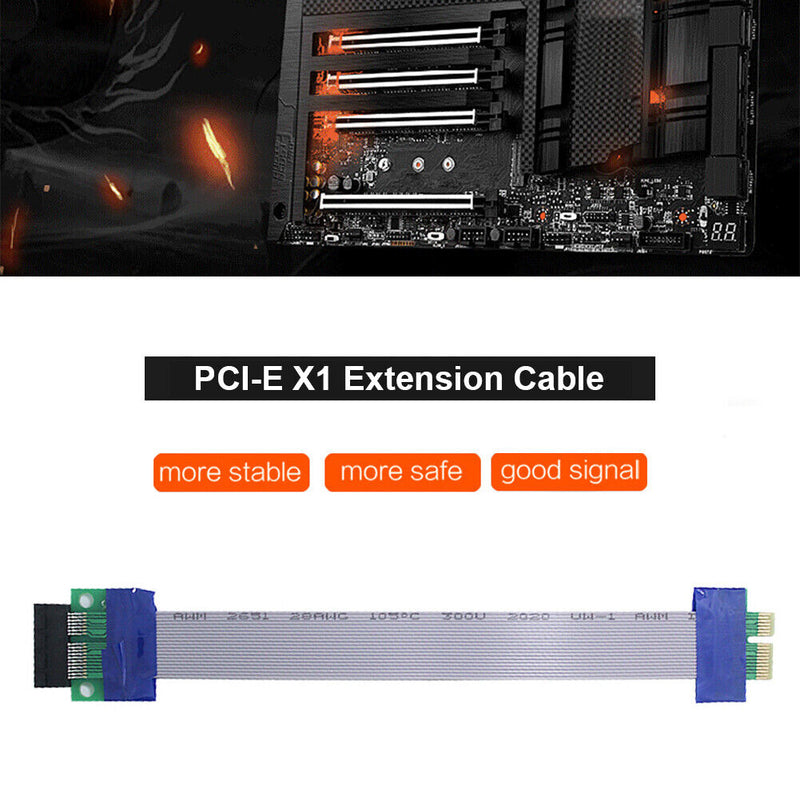 15cm PCIe 1X to 1X Extension Flexible Cable PCIE PCI Express Riser Card Extender