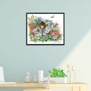 Stamped Cross Stitch Summer Kitties 2-Strand 14CT Embroidery DIY Set (D377)