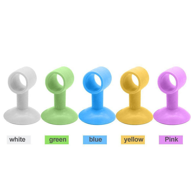 2pcs Anti-collision Doorknob Wall Crash Pad Door Handle Silencer (Yellow)