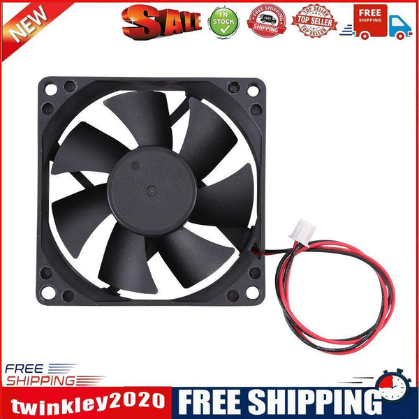 Computer Fan 8025 Desktop PC Case Cooling Fan DC 12V 2-Pin 2-Wire Connector