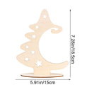 Star Creative Wood Slices with Stand Christmas Tree Crafts Christmas Ornaments