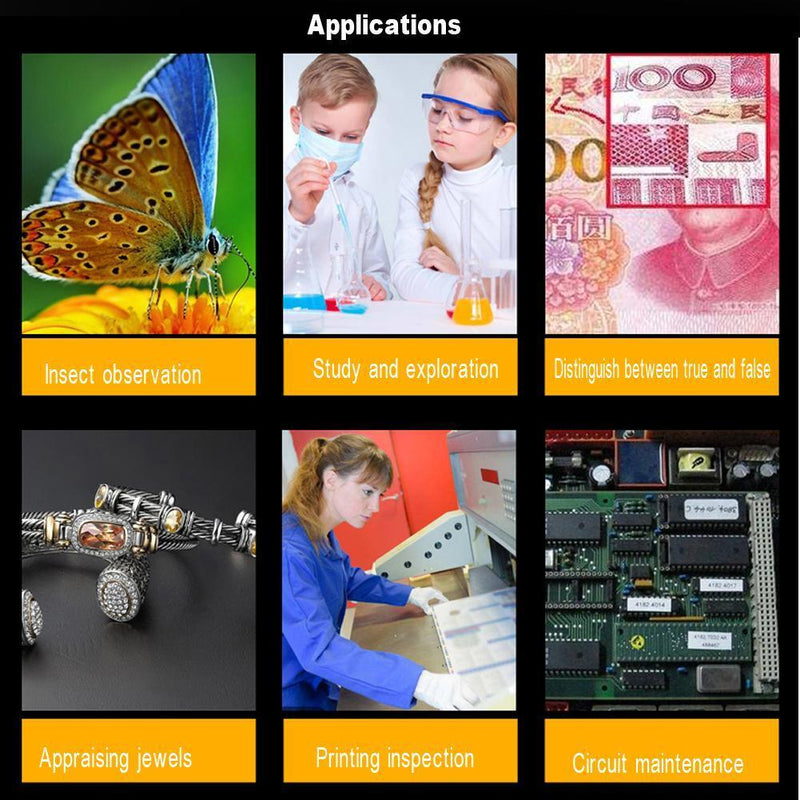 4.3inch LCD 1000X Desktop 8LED Digital MicroScope 2MP 720P Camera w/Stand Newly