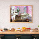 5D DIY Full Drill Round Shape Bathtub Rhinestone Diamond Drawing Home Decoration