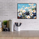 Flower Field Painting By Numbers Kit Acrylic Paint Canvas Wall Art Picture