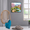 5D DIY Diamond Painting Peach Garden Full Round Drill Mosaic Rhinestone Picture