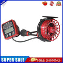 Solar Power Counting Fish Line Wheel + Digital LCD Display Round Fish Boat-12813