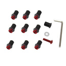 10pcs 5mm/0.20in Motorcycle Windscreen Windshield Bolt Screw Kit (Red) Newly