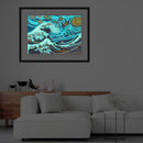 Full Round Luminous Diamond Painting Starry Night Rhinestone Wall Picture Gif