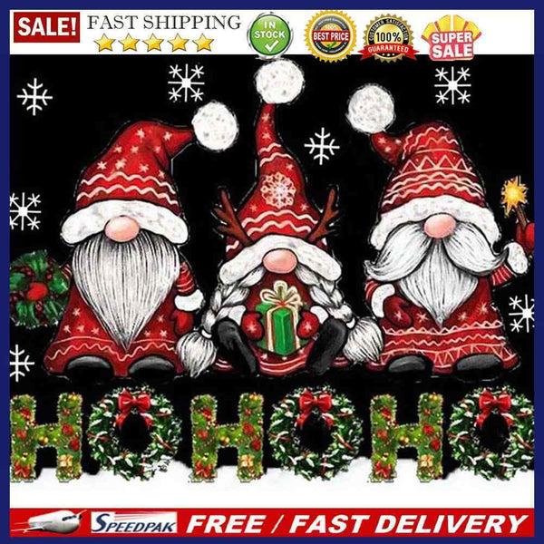 Christmas Gnomes Oil Paint By Numbers Kits Coloring Drawing for Adults Chil
