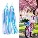 2pcs Kids Bike Scooter Handlebar Streamers Colorful Tassels Ribbons (2) Newly