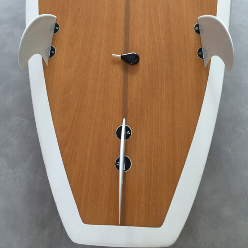 3pcs Surfboard Fin for FCS G5 Longboard Water Wave Fin Paddle Board (White)