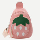 Strawberry Shoulder Chest Bag Kids Girls Rucksack Crossbody Handbags Coin Purse