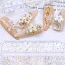 Shaped Nail Art Rhinestones Kit Jelly Bear Shape White Flower Nail Art Charms