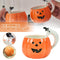 Halloween Coffee Tea Cup Mug Pumpkin Orange Ceramic Gift Tableware Food Drinks_