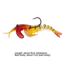 Sea Fishing Soft Lure Baits Bionic Lead Head Shrimp Shape Crankbait Muti-Section