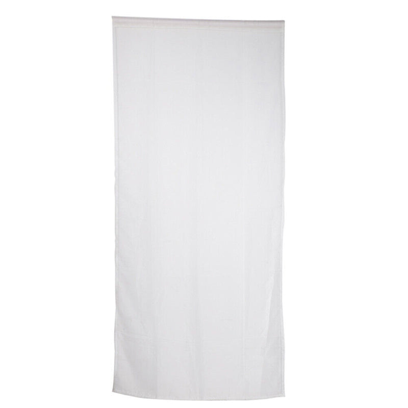 Solid Color Window Curtain Flower Pattern Sheer Voile Tulle Valance White
