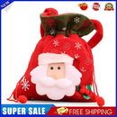 Xmas Candy Bag Flannel Xmas Gift Bag for Home Holiday Party Decor (Santa)