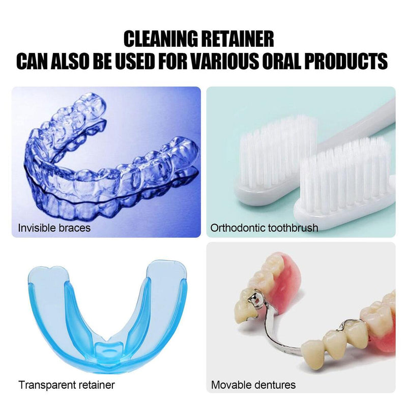Denture Cleansing Tablets Orthodontic Retainer Mouth Guard Brace Sterilizing_