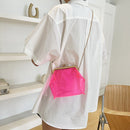 Fashion Transparent PVC Shoulder Bags Women Girls Clip Buckle Crossbody Bags