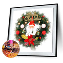 Full Round Drill Diamond Painting Kit Festive Wreath Rhinestone Drawing Decor