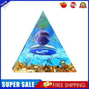 Orgonite Pyramid Amethyst Peridot Healing Crystal Energy Orgone Crafts (E)