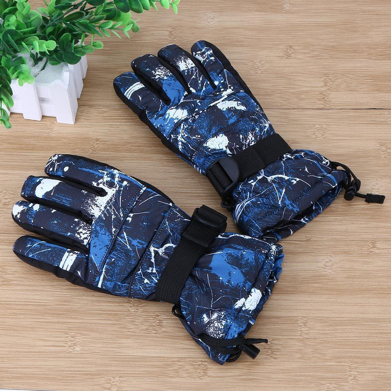 Winter Ski Gloves Waterproof Windproof Warm Gloves Male(Style 1)(L)