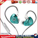 GK G1 Wired Earphone Dynamic HIFI Noise Cancelling Earbuds (Cyan With Mic) Newly