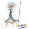 Elegant Lady Oil Paint By Numbers DIY Handpainted on Canvas Home Decoration