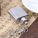 1oz 28ml Portable Mini Stainless Steel Flask Wine Bottle with Keychain Newly