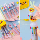 Pen Sekolah Multicolor Ballpoint Pen Cartoon Colorful Refill Office Stationary