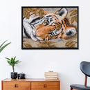 14CT Stamped Cotton Thread Cross Stitch Kit Lying Tiger Embroidery (DA244) Newly