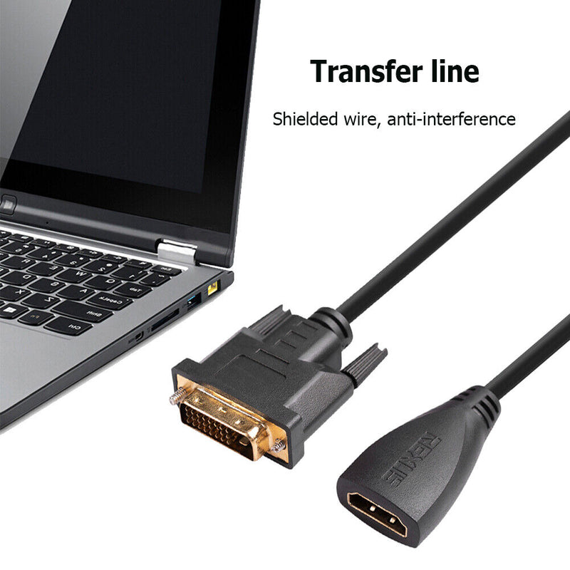 30cm DVI-D to HDMI-compatible for Computer DVI-D Male to HDMI-compatible Female