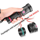 Brightest Professional Diving Flashlight XHP70 Dive Torch Underwater Flashlights