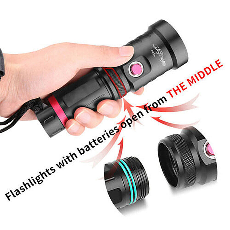 Brightest Professional Diving Flashlight XHP70 Dive Torch Underwater Flashlights