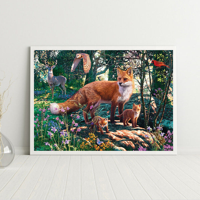 Oil Paint by Numbers Kit Animal Family DIY Picture Drawing Artwork Craft Gifts