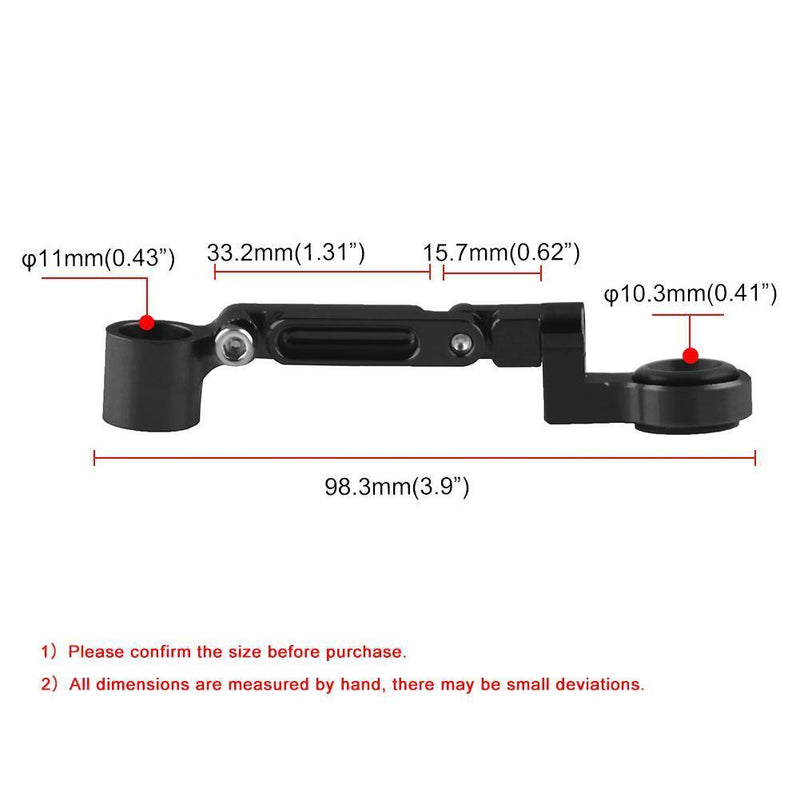 CNC Bracket for Motorcycle Brake Clutch Master Cylinder Fluid Tank (Black) Newly