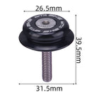 Bicycle Stem Top Beer Bottle Cap for 28.6mm Fork Tube Headset Cover (Black)