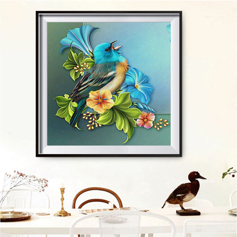 5D DIY Full Round Drill Diamond Painting Bird Flower Mosaic Rhinestone Draw