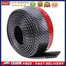 Black Soft Carbon Fiber Car Rubber Bumper Strip  Outside Bumper Front Lip