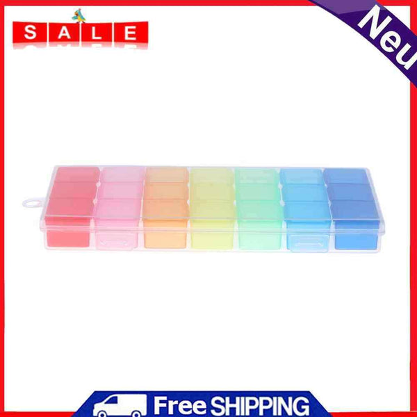 21 Slots Women Portable Jewelry Storage Box Portable Removable Ring Ha