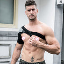 Single Shoulder Support Wrap Belt Back Brace Compression Guard Band Pads