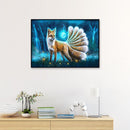 Full Round Diamond Painting Nine Tailed Fox 5D DIY Wall Picture Mosaic Drawing