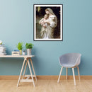 Oil Paint By Numbers Religious Virgin Son Frameless Picture Craft Kit for Home