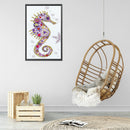 5D DIY Special Shaped Diamond Painting Purple Seahorse Partial Mosaic Kit